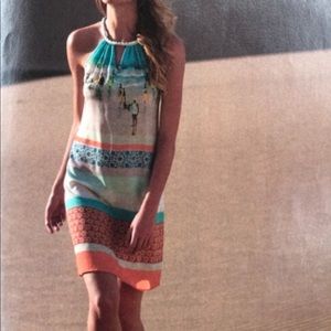 Rare Anthropologie printed dress M